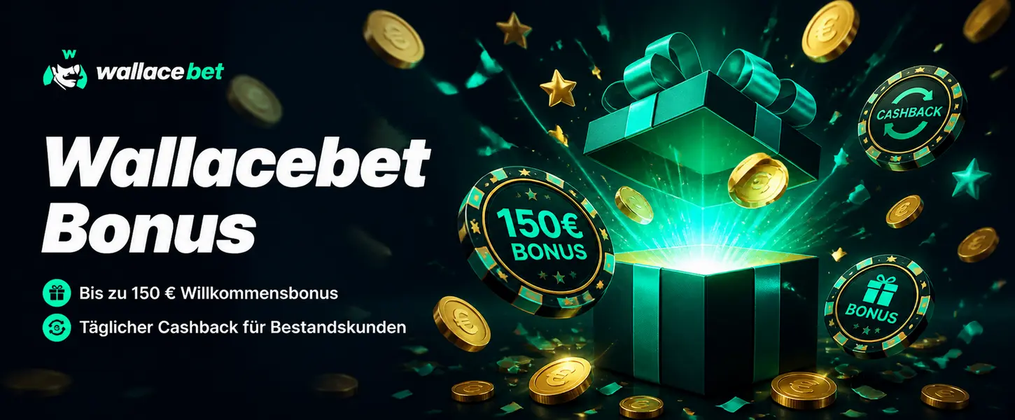 Wallacebet Bonus – Willkommensbonus bis 150 € und täglicher Cashback